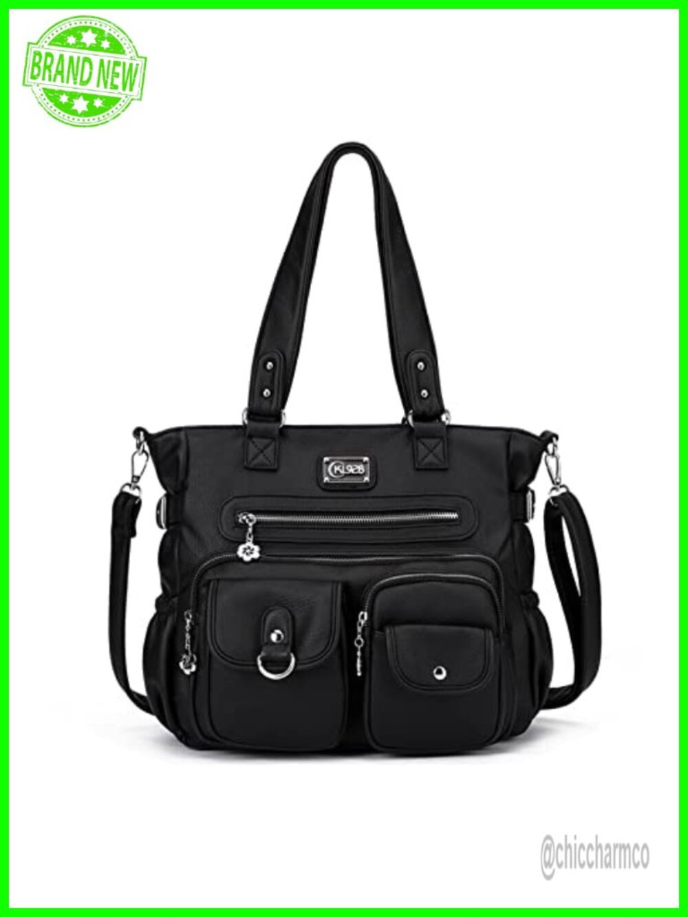 Large PU Leather Hobo Shoulder Bag Tote Satchel Crossbody